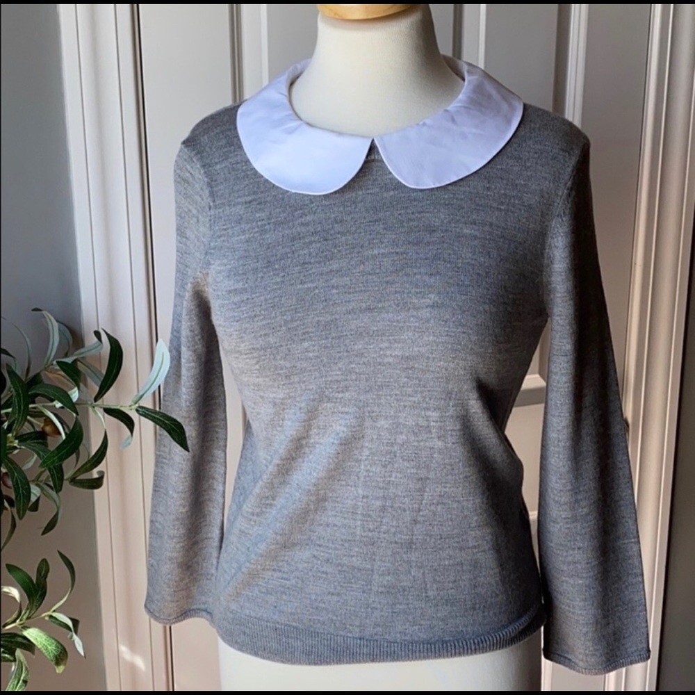 ALICE + OLIVIA 100% wool Porla Collar Sweater